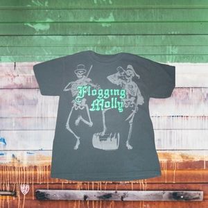 Flogging Molly Punk Irish Drunken Sailor Skeleton Music Men's Tee